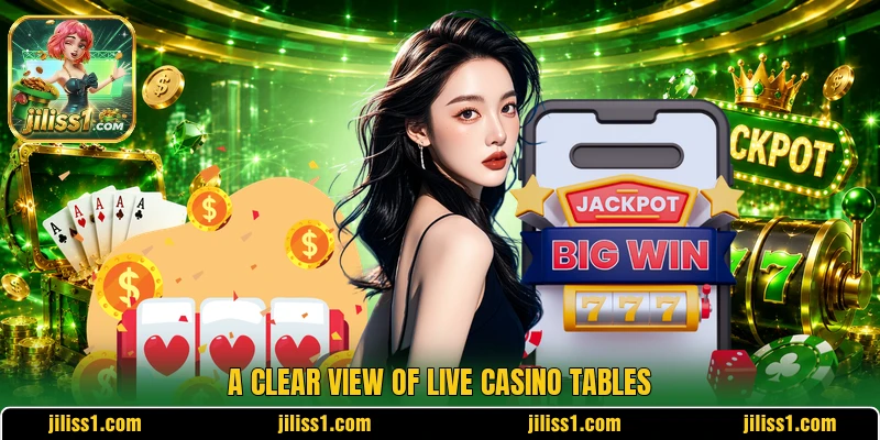 A clear view of live casino tables A clear view of live casino tables
