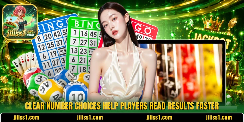 Clear number choices help players read results faster
