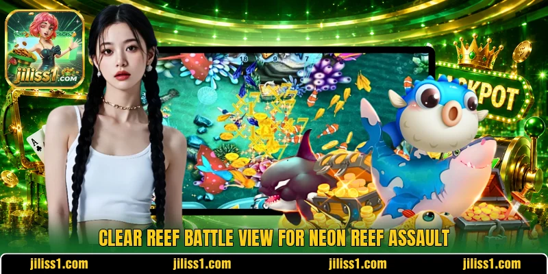 Clear reef battle view for Neon Reef Assault Clear reef battle view for Neon Reef Assault