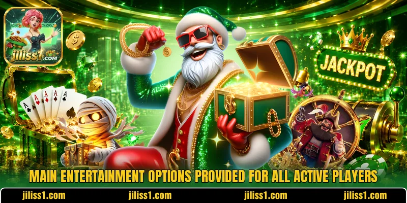 Main entertainment options provided for all active players