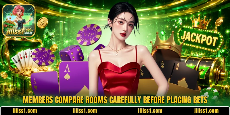 Members compare rooms carefully before placing bets Members compare rooms carefully before placing bets
