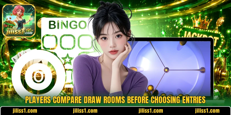 Players compare draw rooms before choosing entries Players compare draw rooms before choosing entries