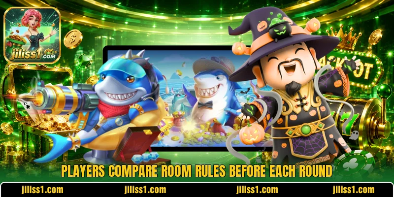 Players compare room rules before each round