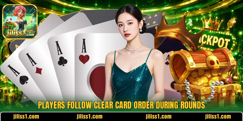 Players follow clear card order during rounds