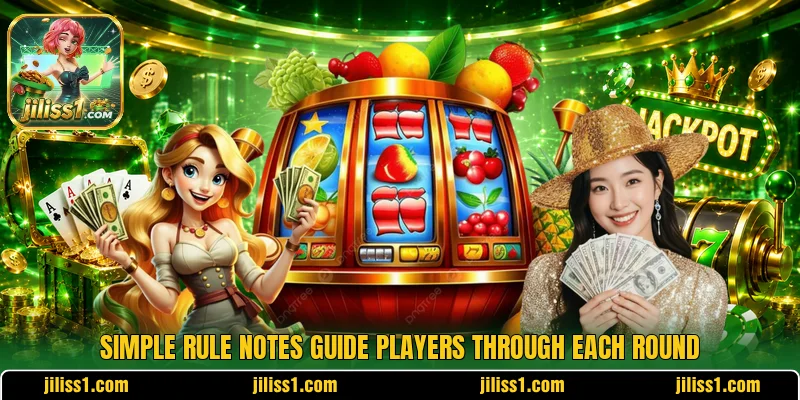 Simple rule notes guide players through each round
